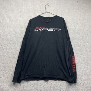 Y2K Yamaha x SR Viper Snowmobile Racing Tee Long Sleeve Black Men Sz L Grunge